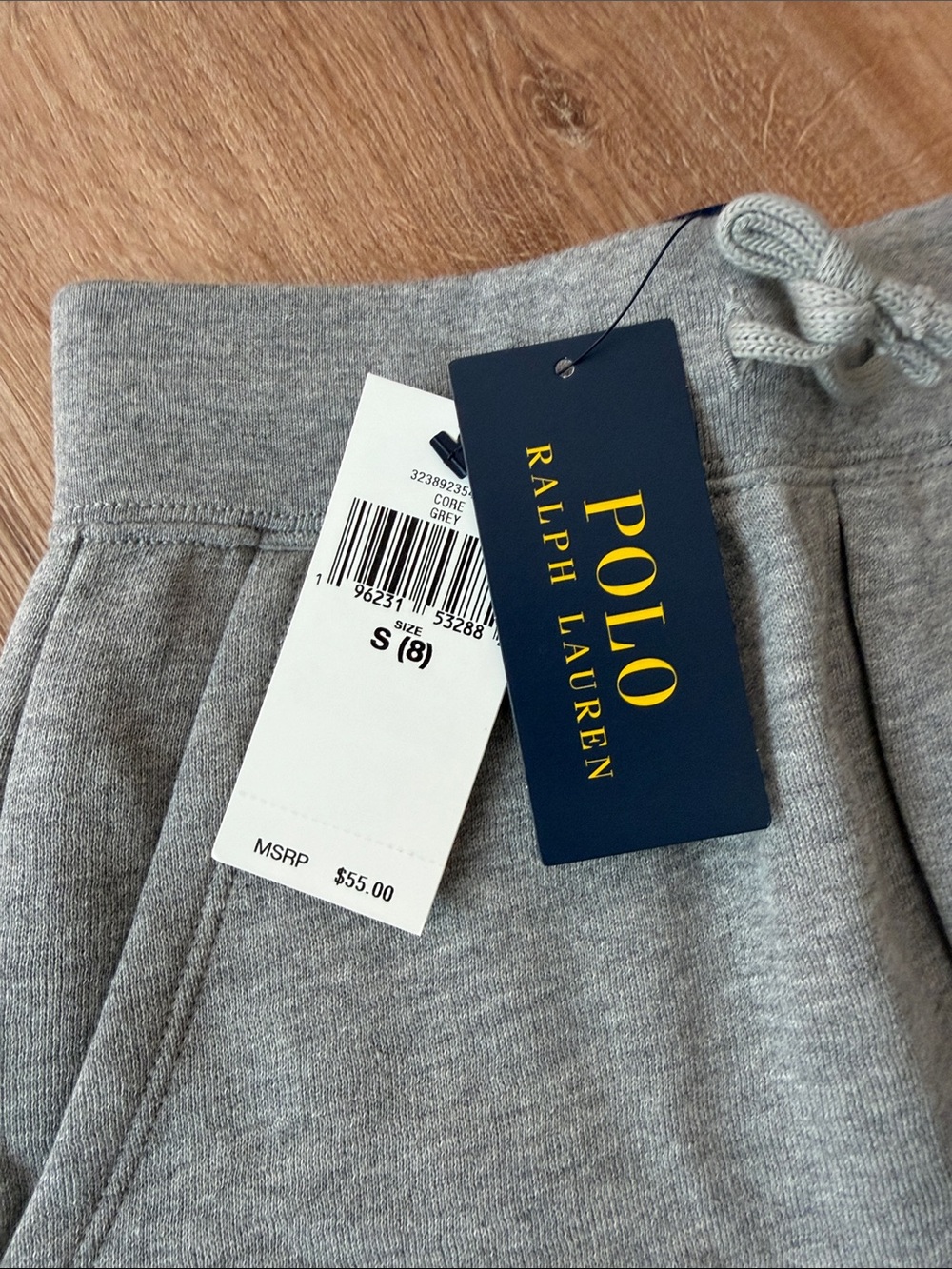 NWT Polo by Ralph Lauren Light Gray Boys' Cargo Joggers size small 8 - Picture 2 of 7